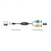 Jadaühenduskaabel DeLOCK 63466 USB Type-A DB-9 1,5 m must roheline kollane