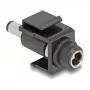 DeLOCK Keystone-moodul alalisvoolu 5,5 x 2,1 mm emane toite pesa - alalisvoolu 5,5 x 2,5 mm isane must