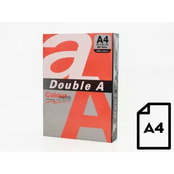Värviline paber Double A, 80 g, A4, 500 lehte, punane