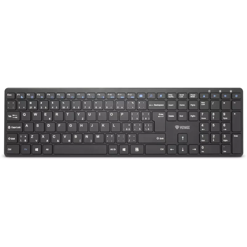 Traadita klaviatuuri ja hiire komplekt YENKEE YKB 2008CS — 2,4 GHz USB, kompaktne paigutus
