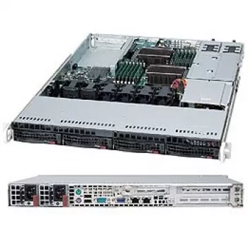 Super Micro Supermicro SC815 TQC-R706WB2 - rack - rack-mountable - 1U - Extended ATX - SATA/SAS - Hot-Swap 750 vatti - must (CSE-815TQC-R706WB2)