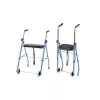 Kaherattaline rehabilitatsioonitugi ARmedical PPC005 — sinine/must, terasraam, reguleeritav kõrgus, iste kaasas