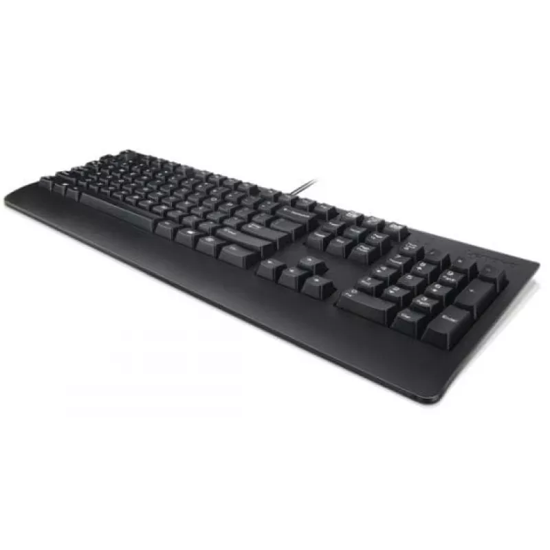 Juhtmega Lenovo Preferred Pro II täissuuruses USB-klaviatuur, QWERTY, rumeenia paigutus, must, randmetugi