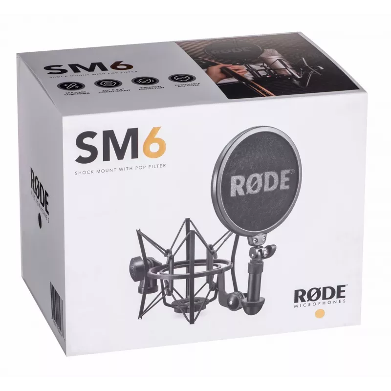Mikrofon RØDE SM6 — must, kaal 0,682 kg, mõõtmed 210×133×210 mm
