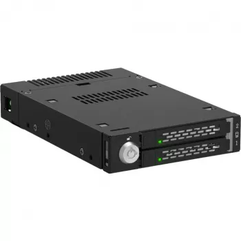 ICY DOCK - ToughArmor - MB834MK-B V2 - 2x M.2 NVMe kuni 1x 3,5-tolline pesa mobiilne raam metallist võtmelukuga SlimSAS 4i must