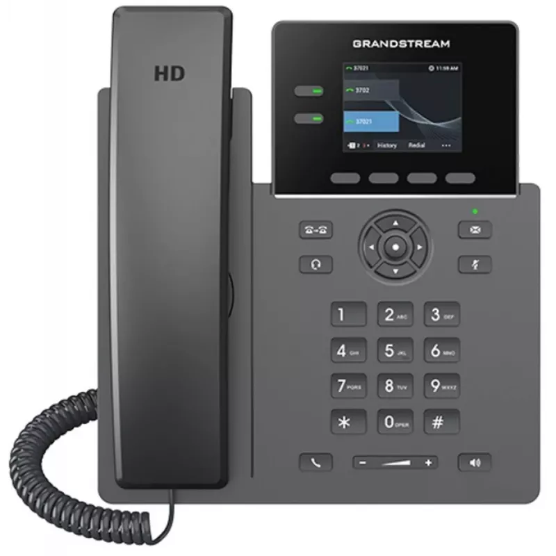 IP-telefon Grandstream GRP2610 2-liiniline HD-heli, operaatoriklassi VoIP-telefon
