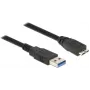 USB-kaabel DeLOCK 85072 USB 3.2 Gen 1 1m USB A Micro-USB B Must