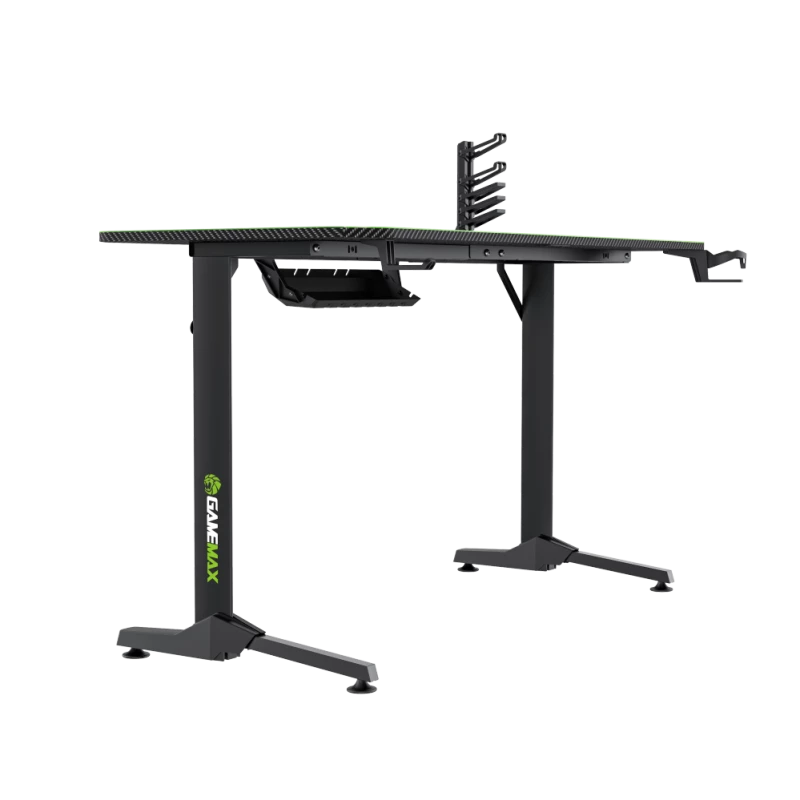 Laud GameMax D140-CARBON — mängu-/kontorilaud, netokaal 20,5 kg, mõõtmed 125×795×682 mm