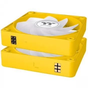 Thermaltake CT120 EX Reverse ARGB 120 mm korpuse ventilaator, 3 tk pakk, kollane