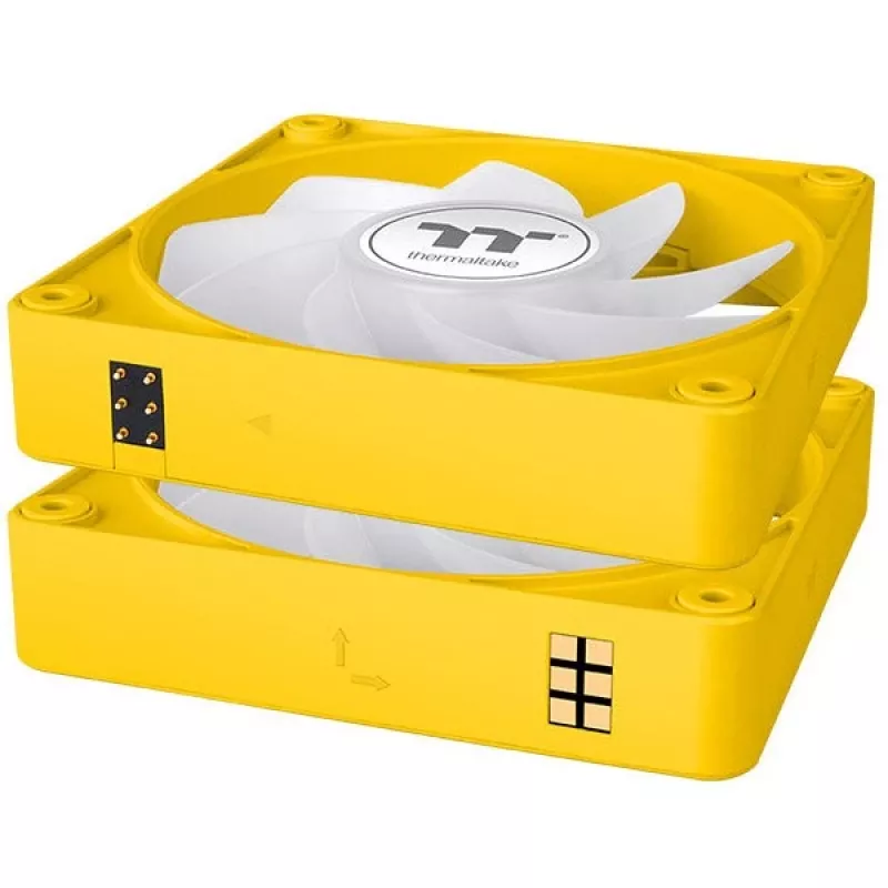 Thermaltake CT120 EX Reverse ARGB 120 mm korpuse ventilaator, 3 tk pakk, kollane