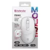 Juhtmevaba hiir DEFENDER 52297 Silent Click — mõlemakäeline, 2,4 GHz nano USB, 1600 DPI, valge
