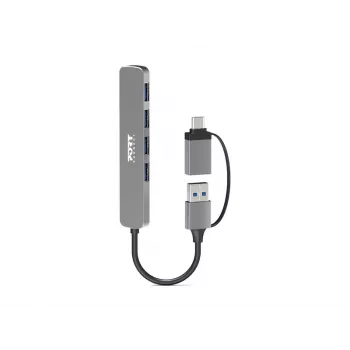PORT CONNECT | Hub USB-C/USB-A 4 USB-A 3.0 5Gbps portiga