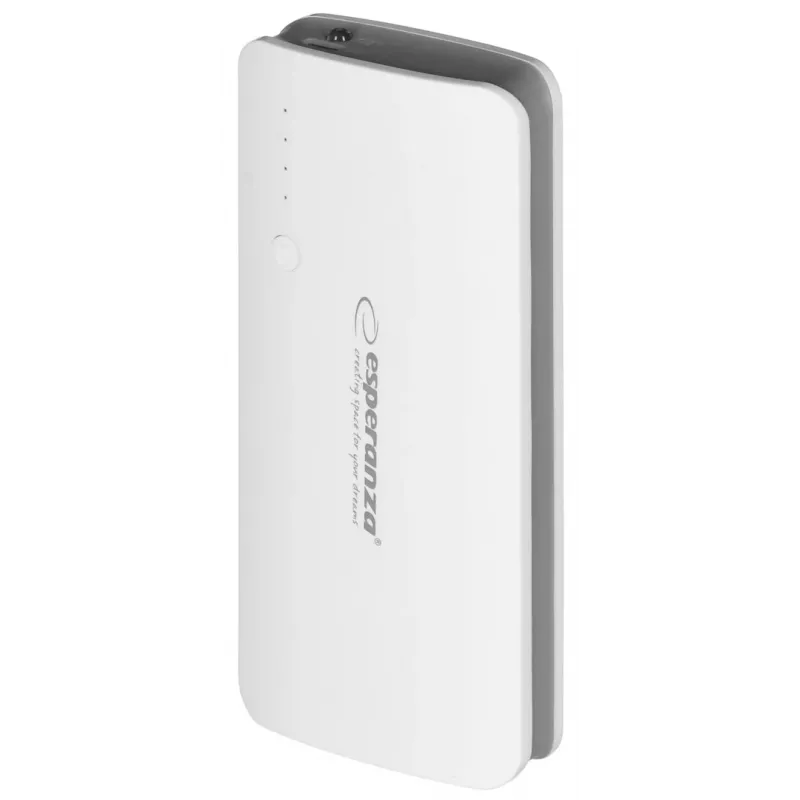 Portable charger Esperanza EMP106WE Radium — 8000 mAh, 3-seadme väljund, Micro-USB sisend, 5V/2A & 5V/1.5A/1A väljundid, hall