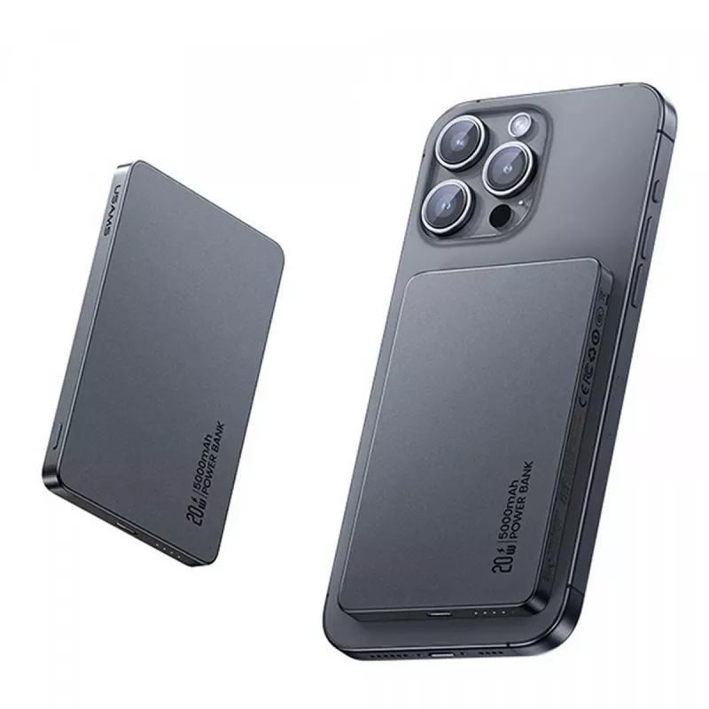 PowerBank 5000mAh 20W Induction MagSafe titaan
