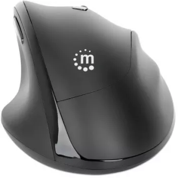 Manhattan Ergonomic Wireless hiir, paremakäeline, reguleeritav 800/1200/1600dpi, 2.4Ghz (kuni 10m), kuus nuppu kerimisrattaga, kombineeritud USB-A ja USB-C vastuvõtja, must, AA aku (kaasas), kolmeaastane garantii