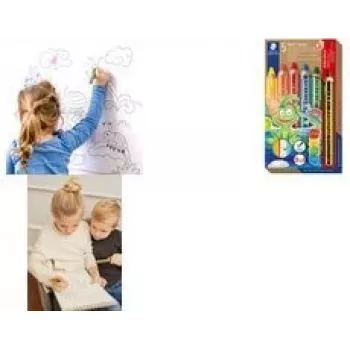 Värvipliiatsid Staedtler Noris junior 140 — komplektis 6 erinevat värvi