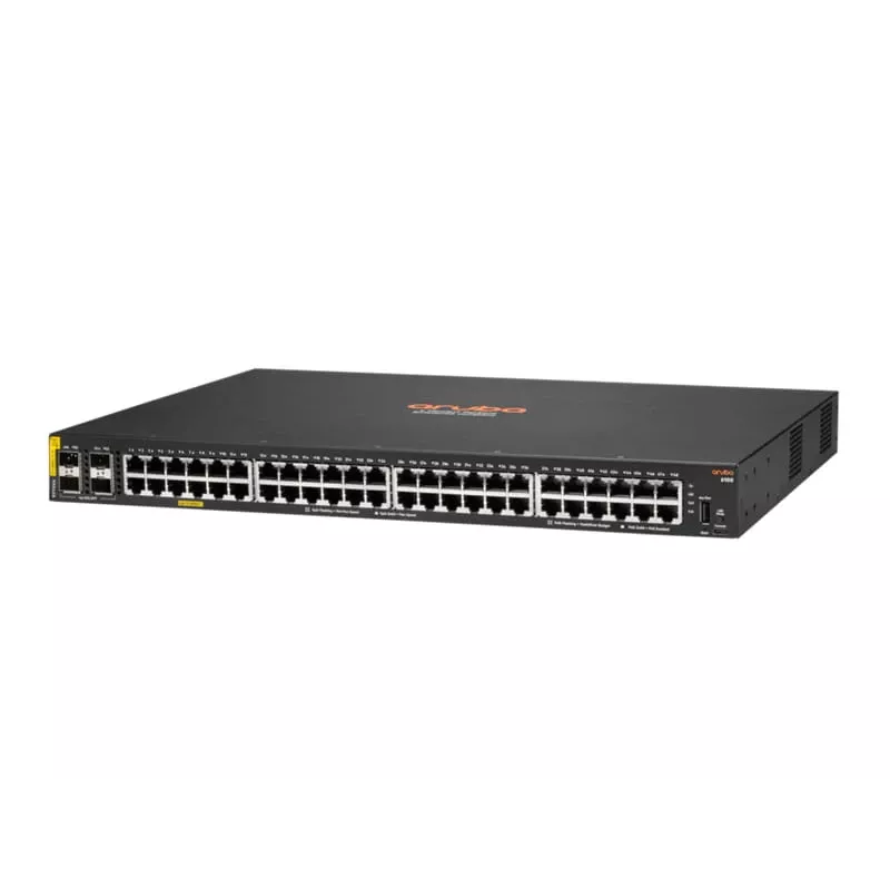 Hewlett Packard Enterprise HPE Aruba Networking CX 6100 48G Class4 PoE 4SFP+ 740W Switch - Lüliti - L3 - hallatav - 48 x 10/100/1000 (PoE+) + 4 x 1 Gigabit/10 Gigabit SFP+ (üleslink)