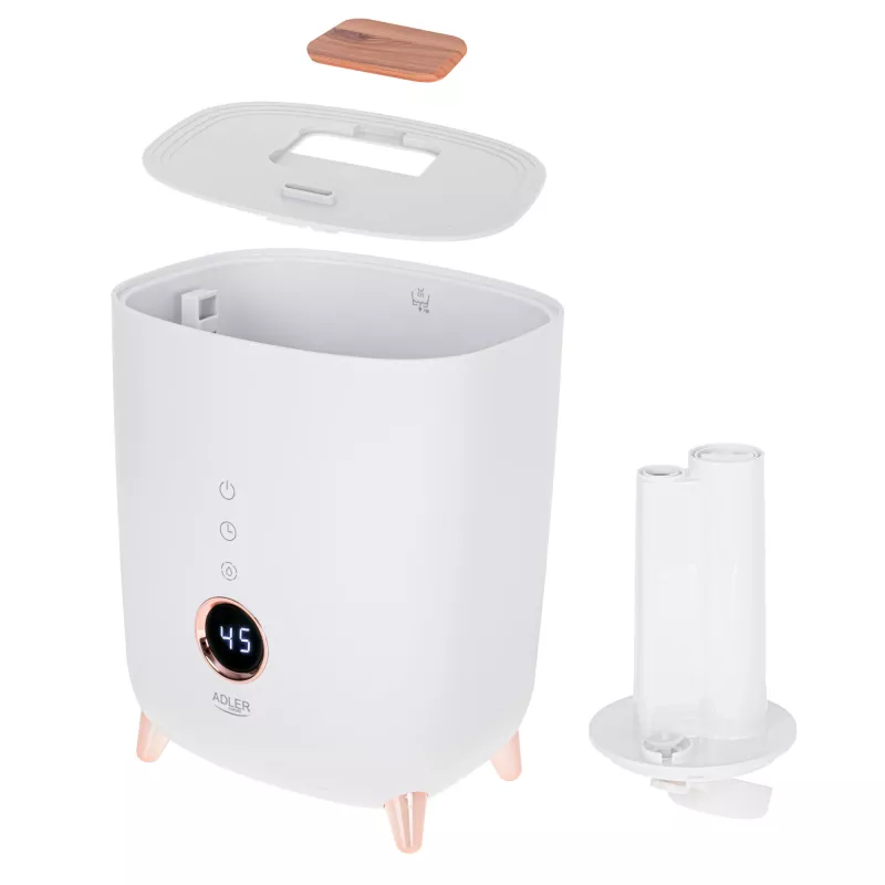 Ultraheline õhuniisutaja Adler AD 7972 — 4 L paak, 300 ml/h, kuni 35 m², 23 W, valge