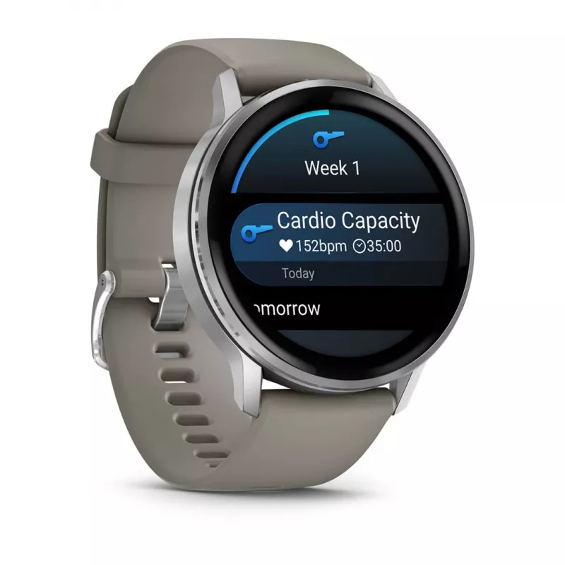 Nutikell Garmin Venu 4 1.4 tolli AMOLED GPS Wi-Fi 45mm hõbedane