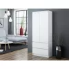 Garderoob Top E Shop SZAFA MALWA B 5 riiulit 2 hingedega ust Valge 900×500×1800 mm