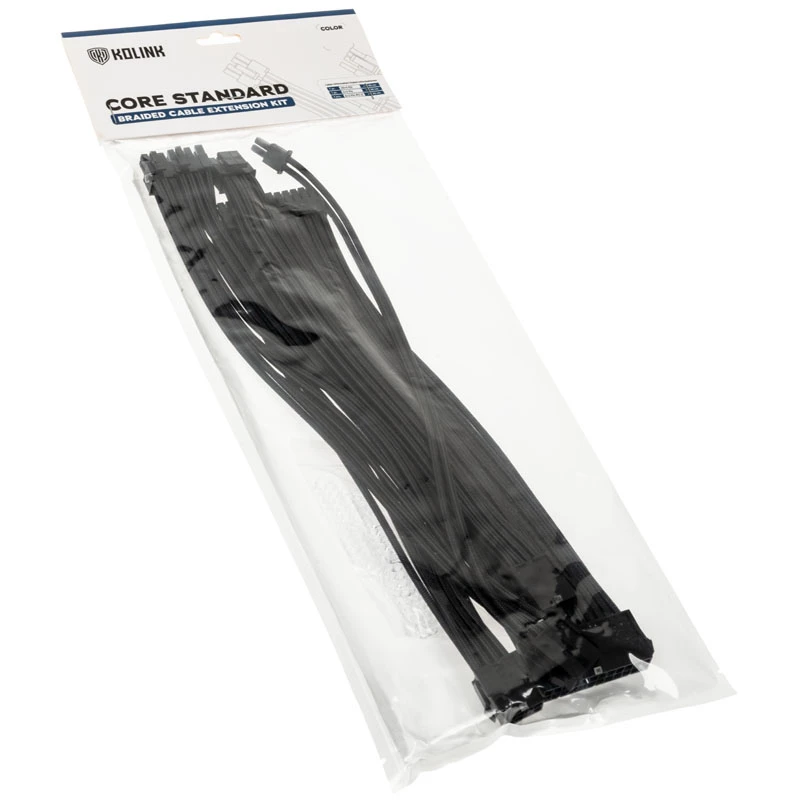 Kolink Core Standard Braided kaabel Extension Kit - Jet Must