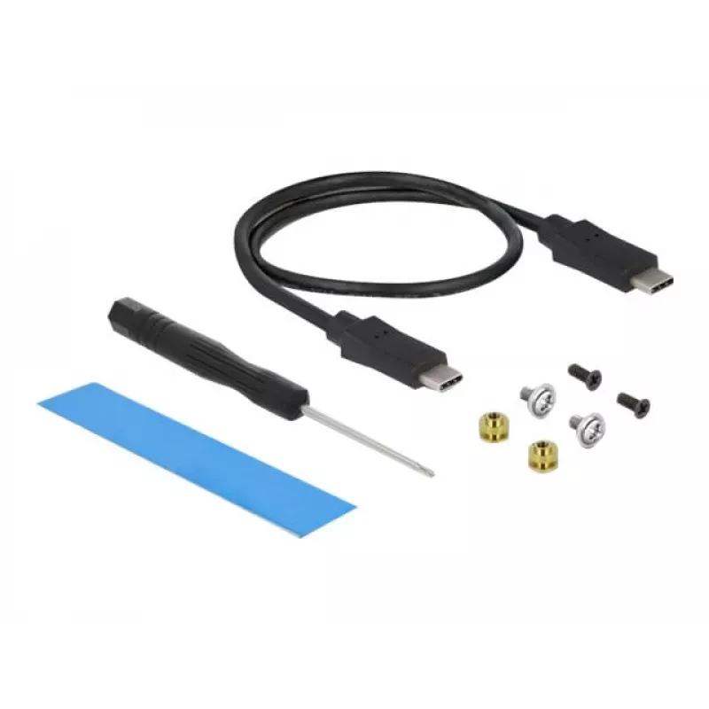 SSD-korpus DeLOCK väline USB USB-C kombokorpus M.2 NVMe PCIe või SATA SSD-le
