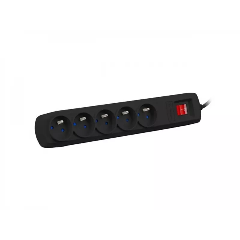 Liigpingekaitse NATEC Bercy 400 — 5 pistikupesa, 3 m kaabel, must