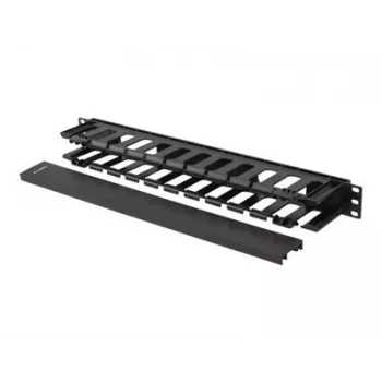 Lanberg 19-tolline kaablihaldus 1U, tüüp A, plastik | AK-1703-B | Must
