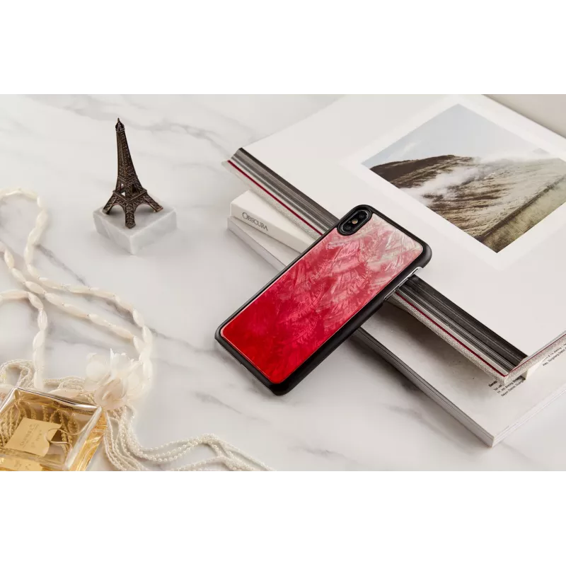 Nutitelefoni ümbris iKins iPhone XS Maxile — roosa järv mustade aktsentidega
