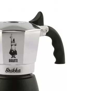 Bialetti Brikka Moka pott 0,1 L Must, Roostevaba teras