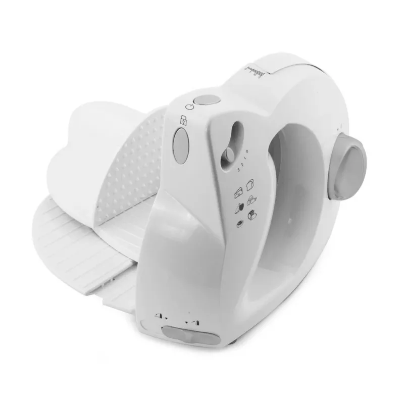 Elektriline toidulõikur ESPERANZA EKM017W — 150 W, 17 cm roostevabast terasest tera, max viil 15 mm, roostevaba terase värvi, plastkorpus