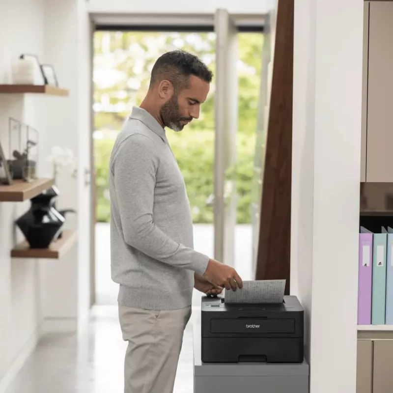 Brother HL-L2460DNYJ1 laserprinter — A4 mustvalge, 34 lk/min, dupleks, Ethernet, 128 MB, 251-leheline sisestus