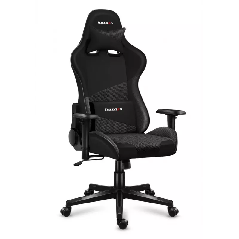 Mängutool huzaro Force 6.2 Carbon — ergonoomiline mängutugitool, reguleeritav kõrgus 44–53,5 cm, maksimaalne koormus 130 kg, võrkiste, polsterdatud seljatugi