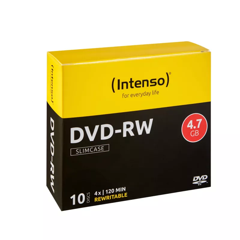 INTENSO DVD-RW 4,7 GB 4x, 10 tk, 120 mm optiline ketas, slimcase