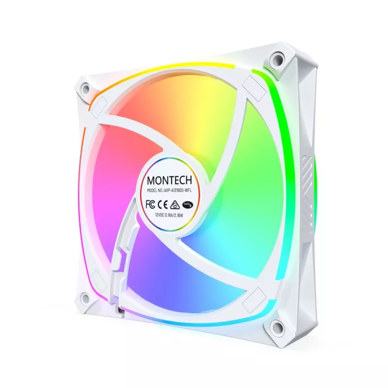 MONTECH AX120 PRO valge 120mm ARGB korpuse ventilaator