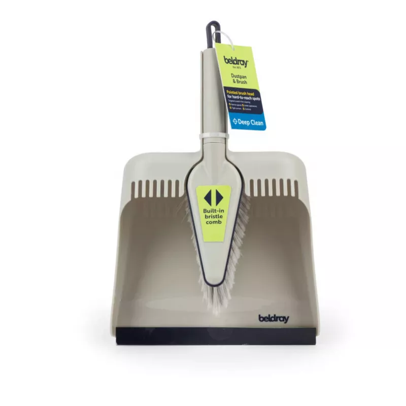 Pühkimiskomplekt Beldray LA032760PEU7 Deep Clean Design, kompaktne käsihari nurga all harjastega ja sobiv pühkimispan