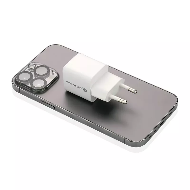 Seinalaadija everActive SC-330Q 1x USB-A ja 1x USB-C pesaga, 20 W, valge