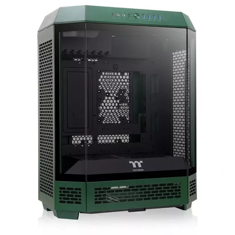 The Tower 600, Tower-Enclosure Dark Green, Tempered Glass x 3