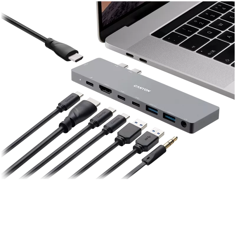 Laadimisdokk 2xTB - 2xHDMI 2xUSB 3.0 2xUSB-C pesa