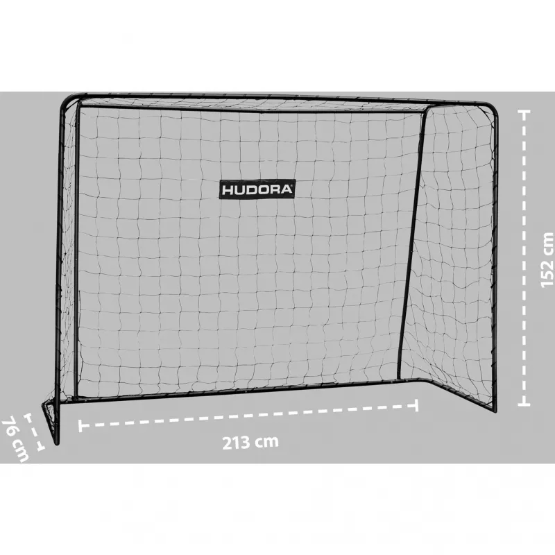 Jalgpallivärav HUDORA Solid 25 2,5 m x 1,5 m, must