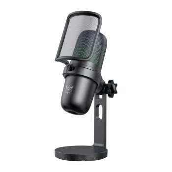 Mikrofon Onikuma M-730 RGB (must) — USB/PC mängurimikrofon RGB-valgustusega