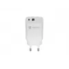 Juhtmega mobiilseadme laadija NATEC NUC-2140, 30W, USB-C PD 3.0 + USB-A, Samsung AFC, Valge