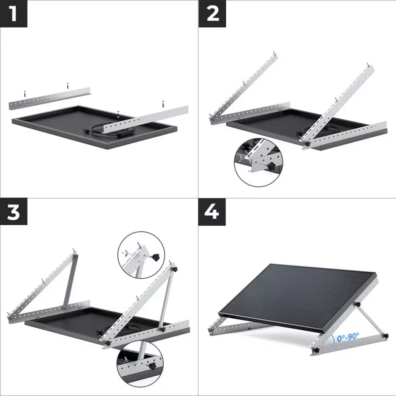 Paigalduskomplekt EcoFlow AA-FRAME-28IN eraldiseisev hõbedane