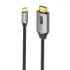 Vention USB-C–HDMI-kaabel CRBBH — 2 m, 4K@60Hz, must, USB-C–HDMI