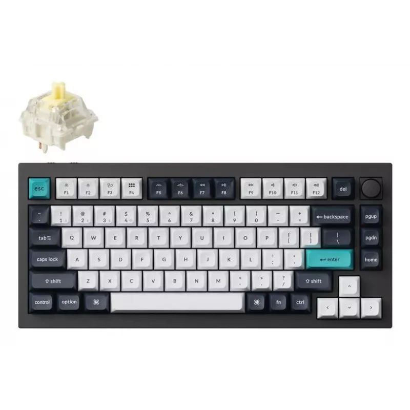 Mehaaniline klaviatuur Keychron Q1 Max 75% Banana lülititega, Carbon Black