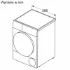Kondensatsioonkuivati Bosch WQG145APPL 9 kg soojuspump, 14 programmi, LED-ekraan, valge