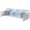 TV-kapp cama meble EVA 180x40x56 cm, must läikiv, MDF pealispind, must raam