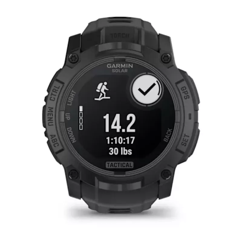 Nutikell GARMIN Instinct — 45 mm, 3,05 cm (1,2-tolline) AMOLED 390×390 puuteekraan, 4 GB, GPS, silikoonrihm must, 53 g