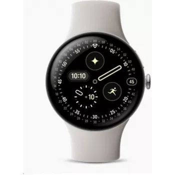 Google Pixel Watch 4 - 45 mm - Alumiiniumist hõbedane poleeritud (GA09308-EU)