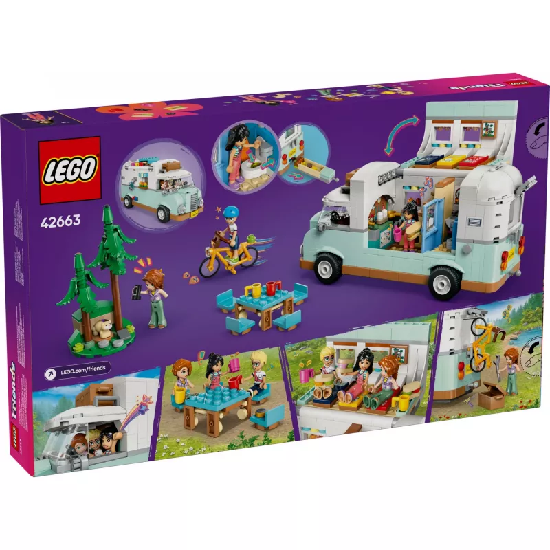 LEGO Motor Home komplekt 42663 — LEGO Friends matkaauto, 778 osa, 3 mininukku, vanusele 7+